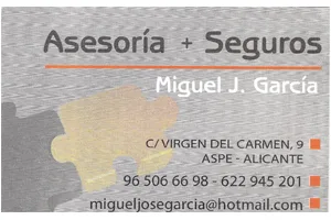 Asesoría Miguel J. García Patrocinador del Aspe Unión Deportiva