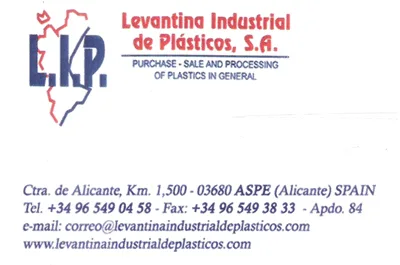 Levantina Industrial de Plásticos S.A. Patrocinador del Aspe Unión Deportiva