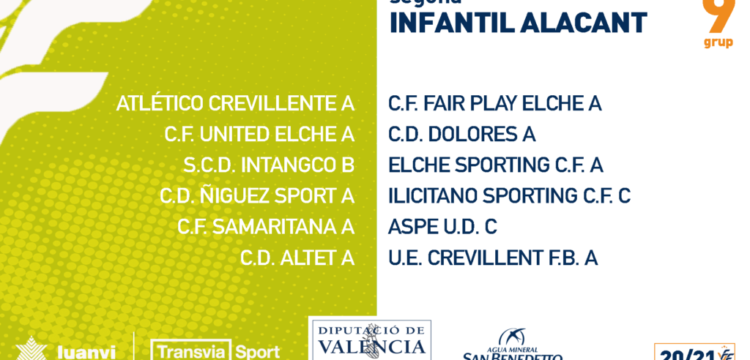 El Infantil C del Aspe UD jugará en el grupo 9 de segunda regional