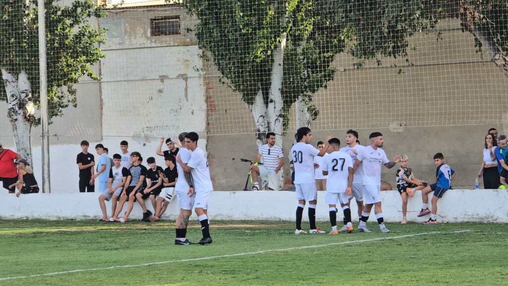 Celebración de un gol en Las Fuentes